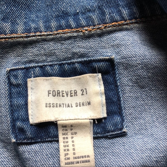 F21 Cropped Jean Jacket - Picture 2 of 4